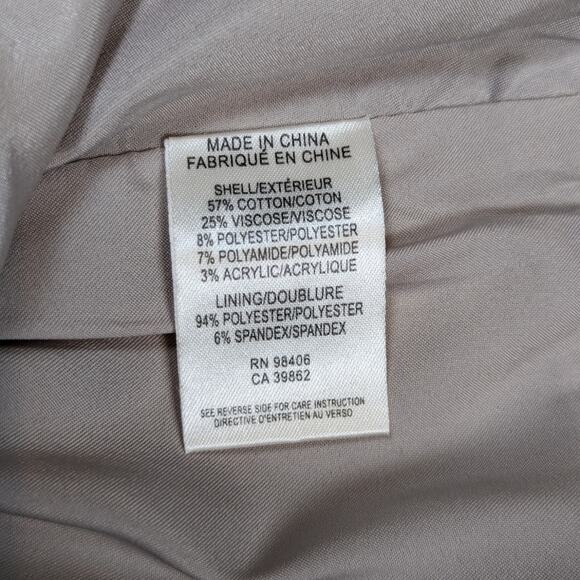 Theory Tweed Metallic Mini Skirt Tan and Gold Size 4 - Picture 4 of 9